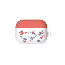 Hello Kitty 凱蒂貓 甜點 AirPods Pro 霧面保護殼, 單一商品, 白色