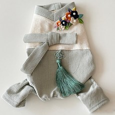 BYDAMSOOMI 狗流蘇韓服, 灰色（一體式）