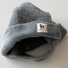 BYDAMSOOMI 狗狗針織帽, 灰色的