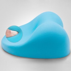 居家頂級頸部頭部支撐指壓按摩枕, 藍色, 1個