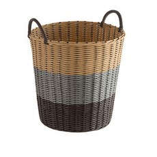 Viola Gemma藤編籐手把洗衣籃 XL 45cm, 咖啡漸變, 1個