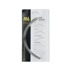 尺子模板眉毛設計彎曲綜合型 8種組, 混色, 1套