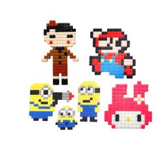 Block N Story 10mm 3D拼豆包裝 兔子小+超級瑪利歐+Engam小+小小兵, 混色