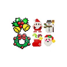 聖誕節造型拼豆積木 10mm, 混色