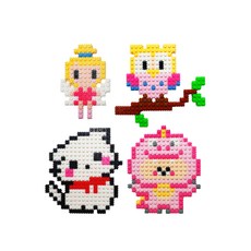 Block N Story 10mm積木組 迷你公主+貓頭鷹+粉紅熊+白貓, 混色