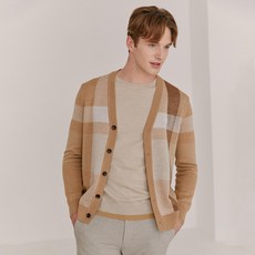 DAKS 男士格子羊毛開衫 DMSW1D101I2