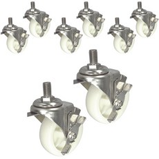 MASTER. S 不鏽鋼腳輪 輕量型 DS 22 系列 4 尼龍 白色 螺栓 B K DS 2240 NYL-BT BK, 8個