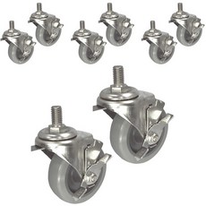 MASTER. S 不銹鋼腳輪 輕量型 DS 22 系列 4 灰色橡膠 灰色 螺栓 B K DS 2240 MRP-BT BK, 8個