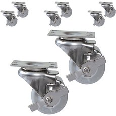 MASTER.S 不鏽鋼輕型橡膠滑輪 BK DS 2230 MRP-BK 平轉式 灰色, 8個