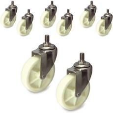 MASTER. S 不銹鋼腳輪 輕型用 DS 22系列 5 尼龍 白色 螺栓 BT DS 2250 NYL-BT, 8個