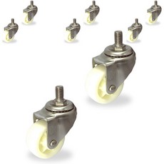 MASTER. S 不銹鋼腳輪 輕量型 DS 22 系列 3 尼龍 白色 螺栓 BT DS 2230 NYL-BT, 8個