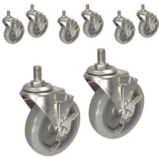 MASTER. S 不鏽鋼輕量型腳輪 DS 22系列 5 聚氨酯 灰色 螺栓 B K DS 2250 PUP-BT BK, 8個