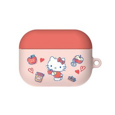 Hello Kitty 凱蒂貓 甜點 AirPods Pro 霧面保護殼, 單一商品, 蜜桃色
