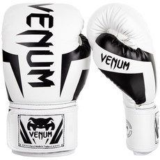 VENUM 菁英拳擊手套, 白色+黑色