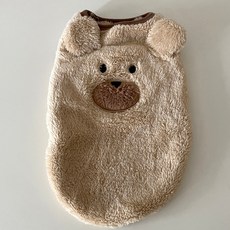 bydamsoomi 狗狗萌熊刷毛背心, 米色