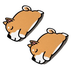 Avad 卡通浴室防滑線圈地墊 80 x 120 cm, 柴犬, 2個