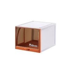 透明收納鞋盒 B21 L號, 橘色