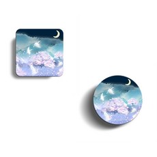 Lead Formy 矽藻土浴室杯墊長方形+圓形J套組, 1套