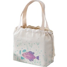 makeme 일러스트 보온 도시락가방 스트링, 물고기