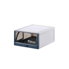 World25透明鞋子收納盒 開放型 中 B21, 藍色