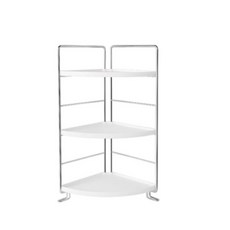 生活好搭檔3層多功能角落置物架收納櫃 銀色, 1個