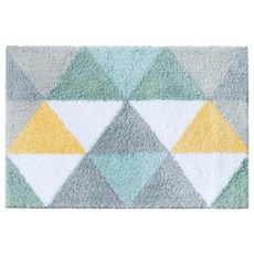 北歐菱格紋防滑地墊, 綠色, 1個