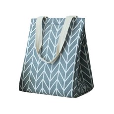 便攜式野餐露營保溫保冷便當袋, 灰色波浪