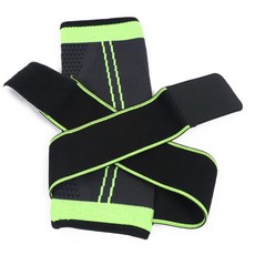 雙重彈力綁帶露趾襪 綠色, 1個