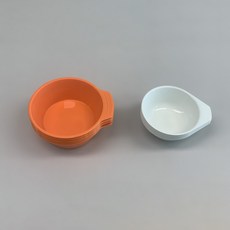 手柄碗 L號 5入+手柄碗 S號 5入組, 橙色（空氣大）+象牙色（空氣小）, 1套