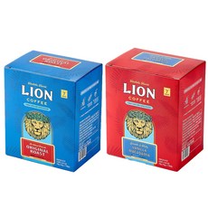 LION COFFEE 原味烘焙濾掛咖啡 7包入+香草澳洲堅果風味濾掛咖啡 7包入, 140g, 1組, 1組