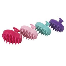 Gajeman 寵物梳毛沐浴按摩矽膠刷 4件組, 薄荷色、紫色、粉色、玫瑰色, 1套