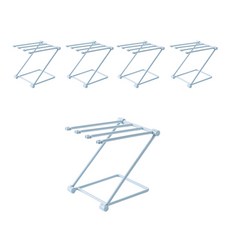 Hamile簡約折疊抹布晾乾架, 藍色, 5個