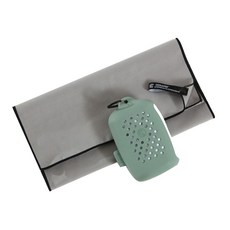 Cool Time攜帶式運動毛巾+矽膠殼組, 灰色的, 1套