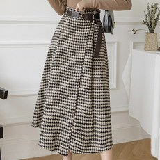 Paperments 喇叭附腰帶毛呢長裙 00821