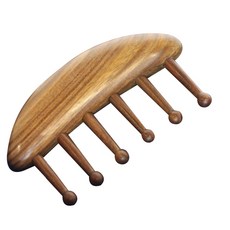 頭皮按摩梳 M58, 1個, 木米色