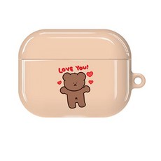 엠픽 꼬미 에어팟 유광 하드케이스, 01 럽유