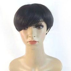 女性短髮假髮, 黑色, 1個