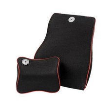 Deco Tree 優質面料，舒適靠墊+頸托, 黑色的