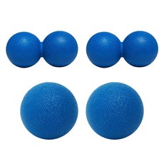 空氣沖浪指壓按摩球單2p+花生2p套組, 藍色, 1套