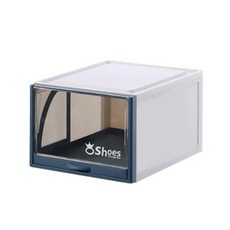 World開放型透明鞋收納盒 大 25-B21, 藍色