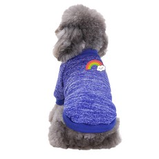 可愛棉質寵物毛衣, 20 深藍色彩虹, 1個