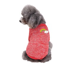 可愛棉質寵物毛衣, 21 大紅彩虹, 1個