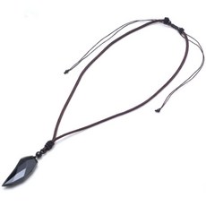 Over Nine狼的牙齒項鍊黑曜石黑瑪瑙, 1件