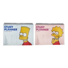 辛普森家族PP封面學習計畫2件組, 藍色, 粉色