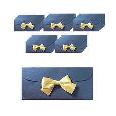 金色緞帶珠光紅包袋, 深藍色, 30入