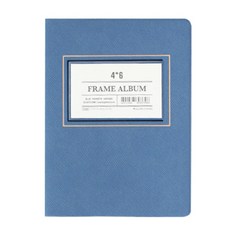 코즈모갤러리 4X6 프레임 앨범, BLUE, 16SHEET
