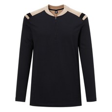 DAKS 男式米色點軟半拉鍊 T恤 DGTS1C613BK