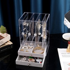 飾品收納盒 拉門 4入+抽屜 2入 透明款, 1個