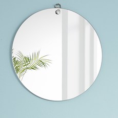 簡約圓形浴室玻璃鏡, 透明