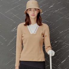 DAKS 女款拼色長袖針織T恤 DNTS1C613